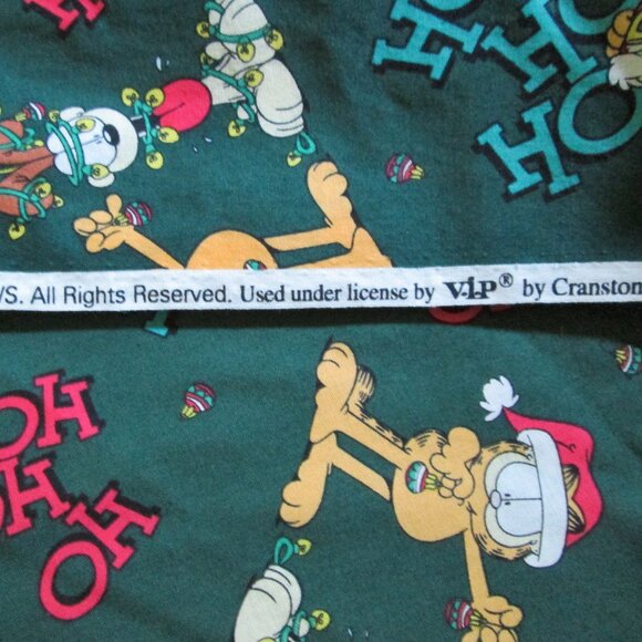 Garfield Christmas Fabric Lot of 3 Pieces  HO HO HO - Picture 5 of 5